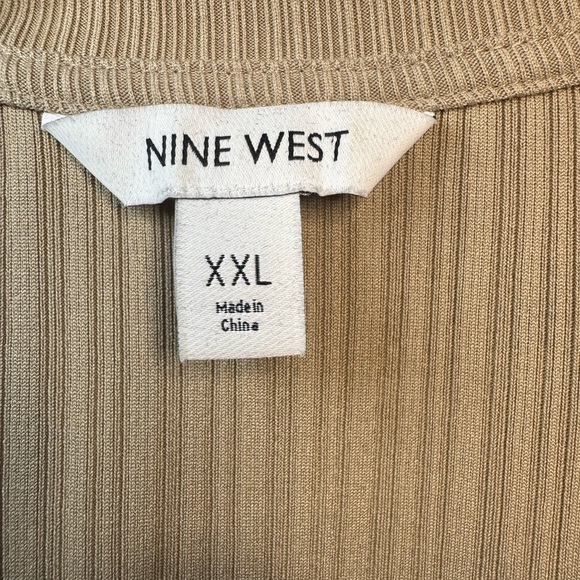 Nine West Tan Ribbed Sleeveless Tank - Picture 4 of 5